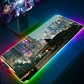 Eco-friendly Cyberpunk 2077 Glowing RGB LED Mouse Pad 4mm Thickness for Gaming Keyboard USB Anti-slip Rubber Base Desk Mat